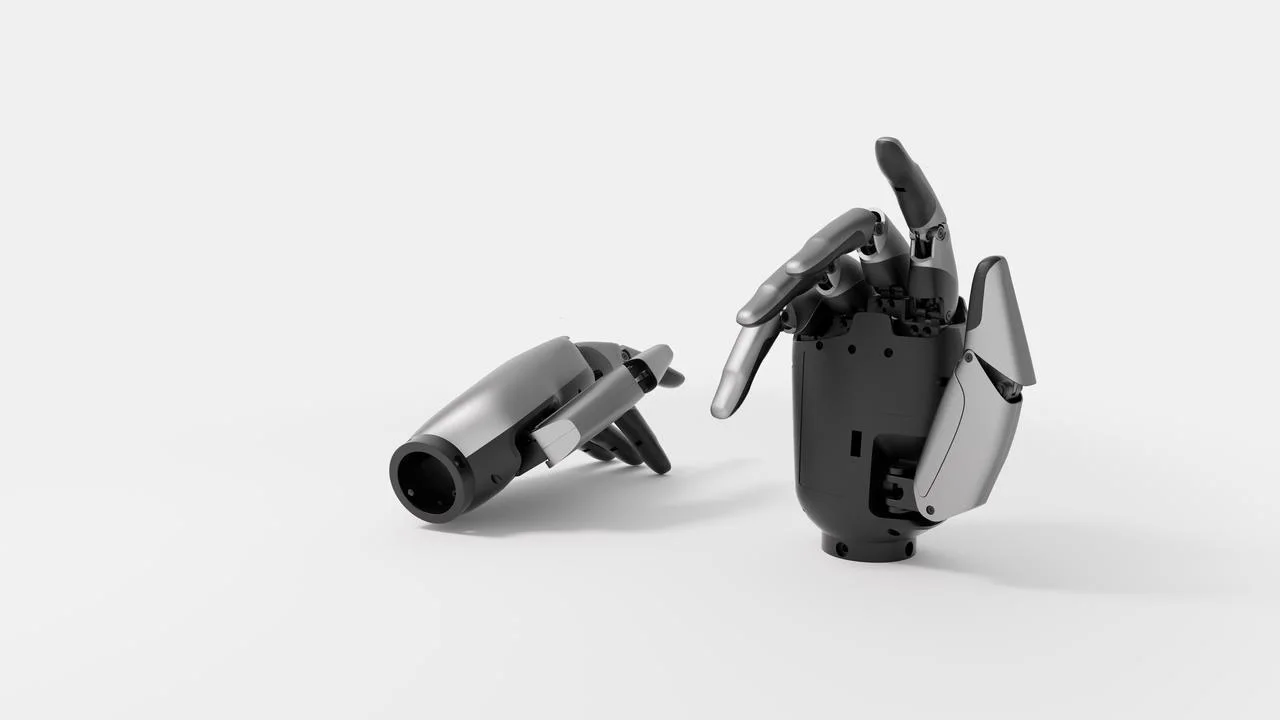 Dwie pięciopalczaste dłonie robotyczne MagicHand S01 — widok produktu